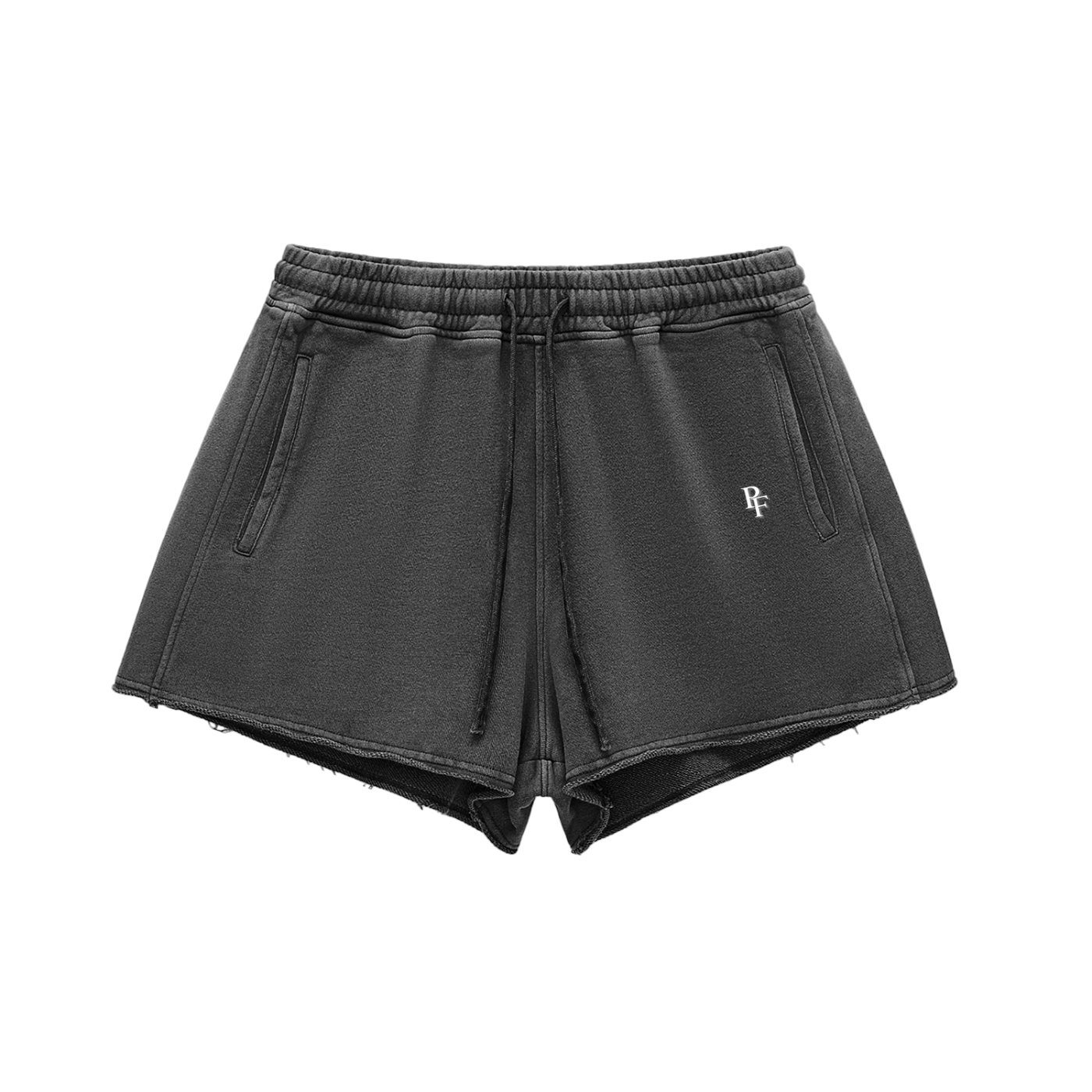 PCLR FLVRS - Washed Raw Edge Drawstring Shorts