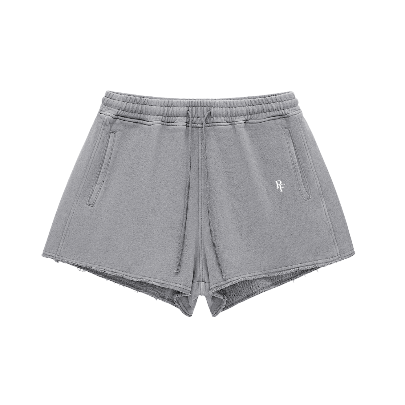 PCLR FLVRS - Washed Raw Edge Drawstring Shorts