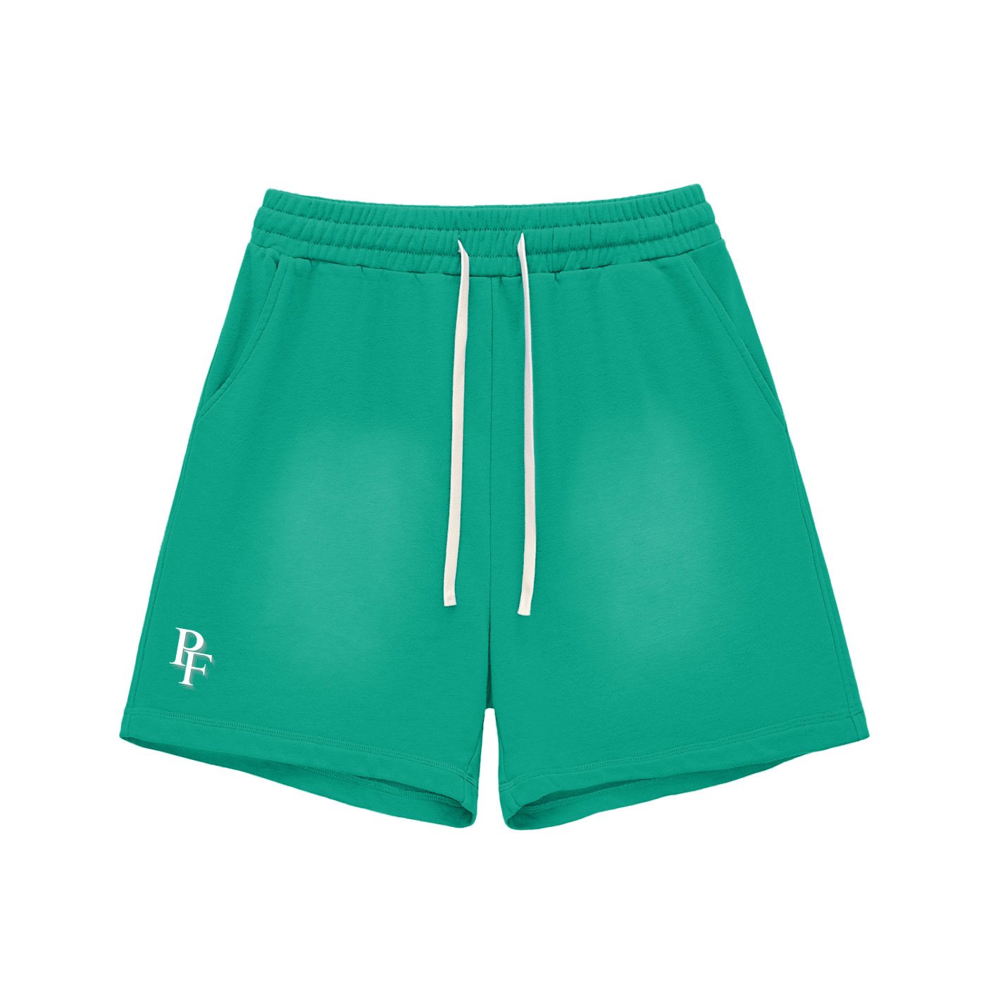 Sun Fade Raw Edge Cotton Shorts
