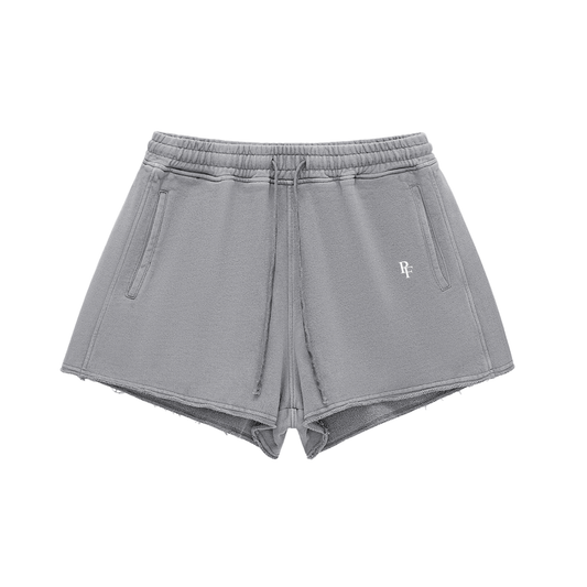 PCLR FLVRS - Washed Raw Edge Drawstring Shorts