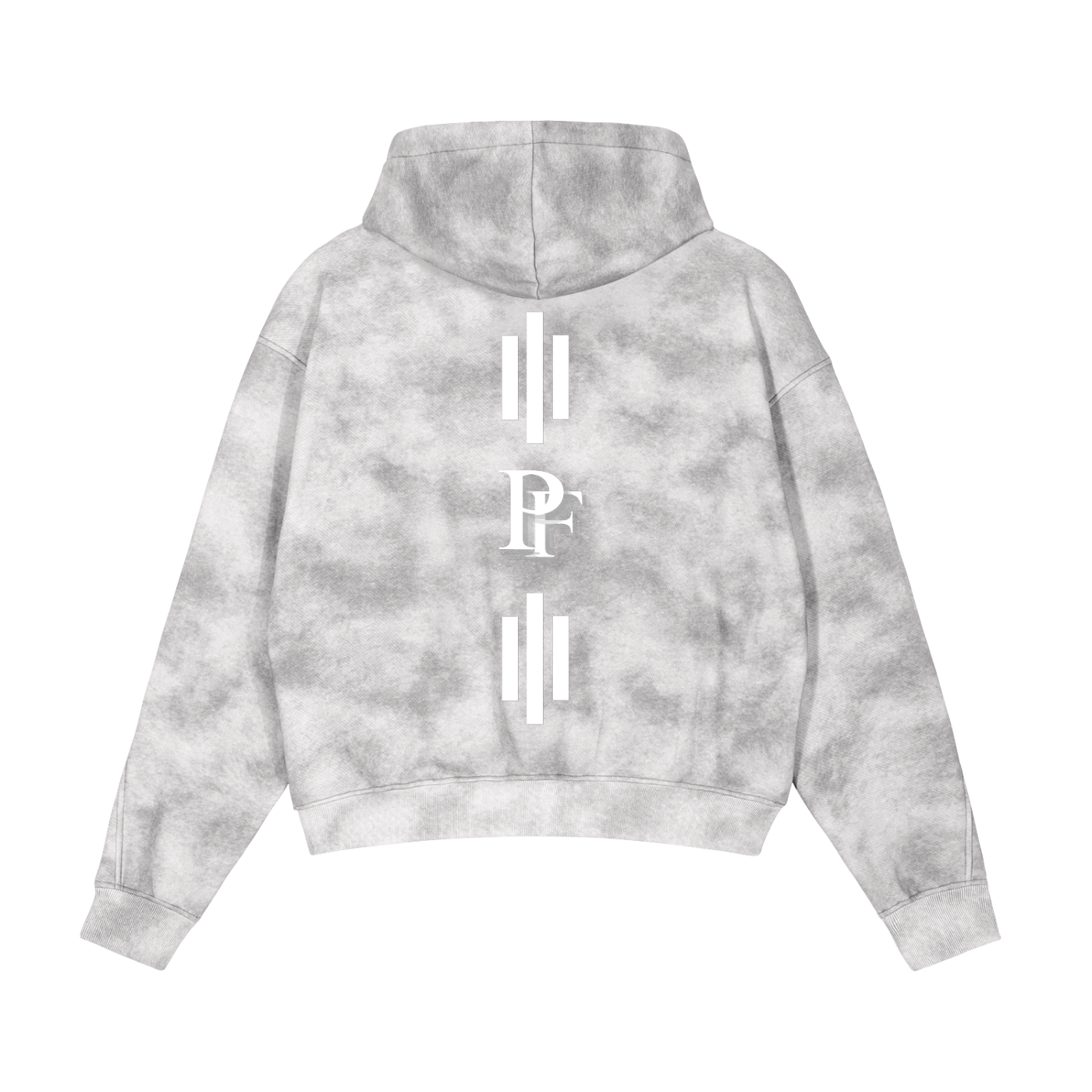 Dirty Washed Boxy Zip-up Fleece Hoodie